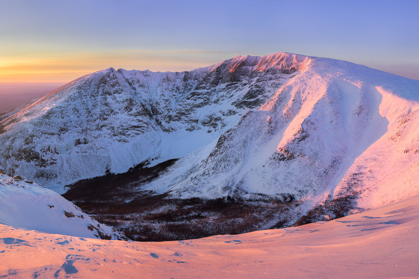 LIMITED EDITION - Katahdin Winter Sunrise - 36x48" Acrylic Print